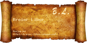 Breier Libor névjegykártya